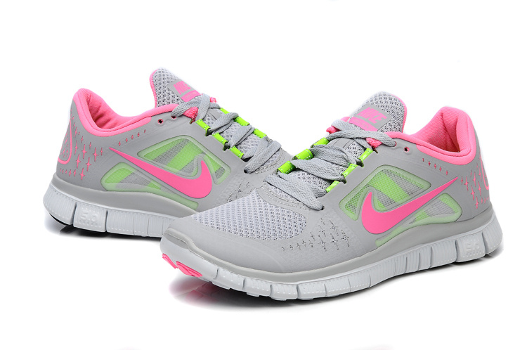 Hot Nike Free5.0 Women Shoes Gray/Hotpink